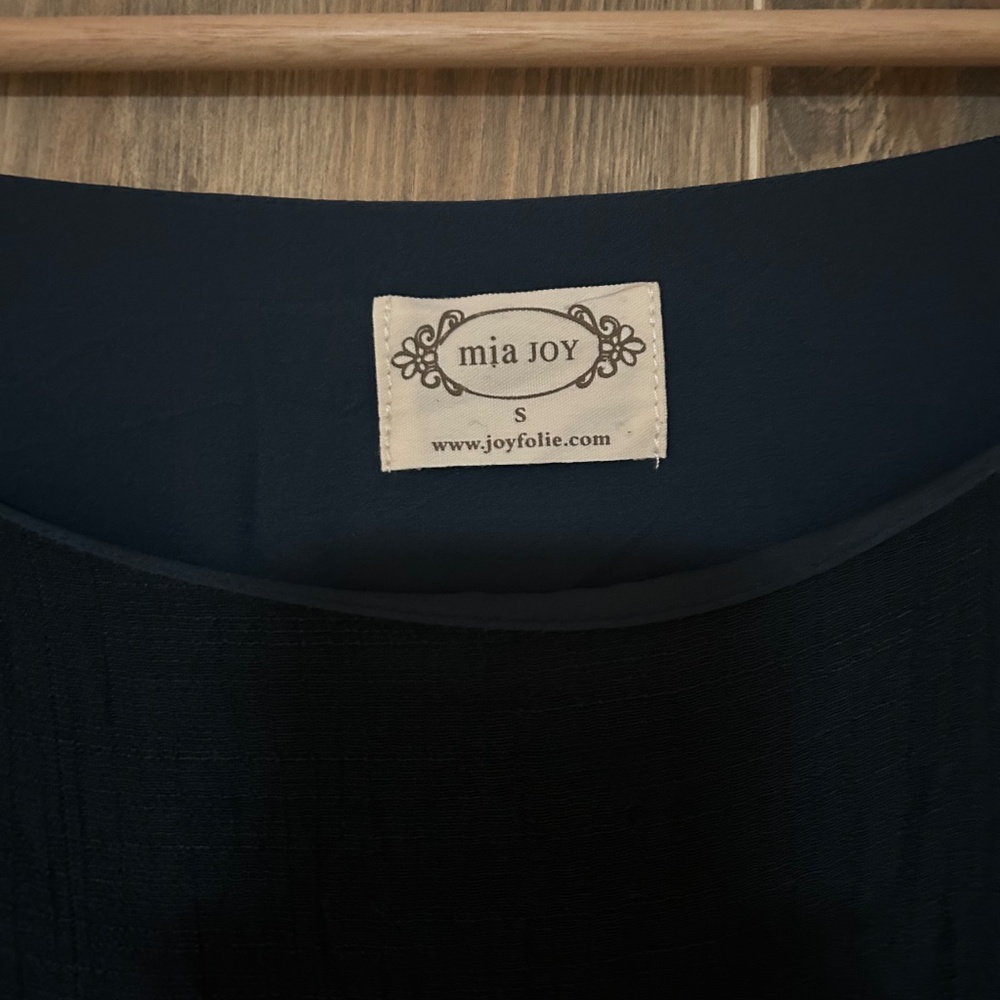 Joyfolie Gia Dress in Navy Blue - Picture 2 of 2